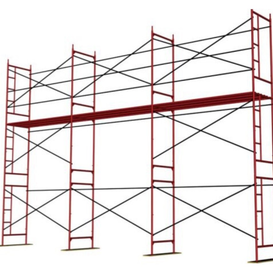 Леса строительные 10 комплект (рама с лестницей 10шт, рама проходная 10шт, балка настила 20шт, прямая связь 10шт, крестовина 10шт)